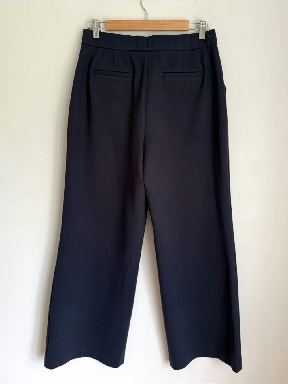Quince Ultra-Stretch Ponte Trouser Pants in Navy Blue